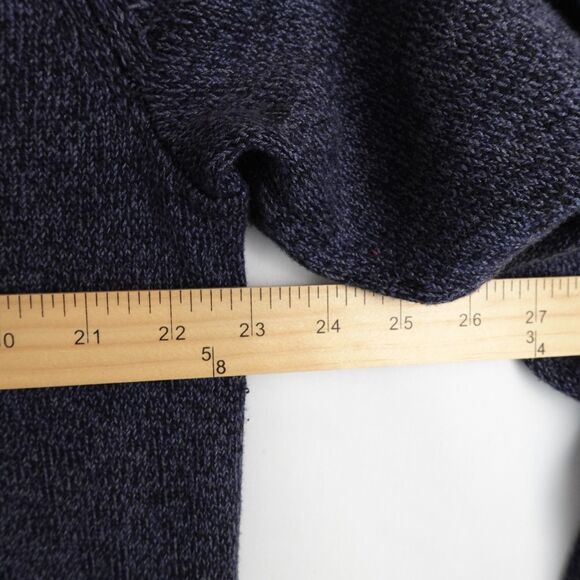 Calvin Klein Pullover Knit Sweater Men's XXL Navy Blue 1/4 Zip Up Mock Neck Fall - Picture 4 of 10